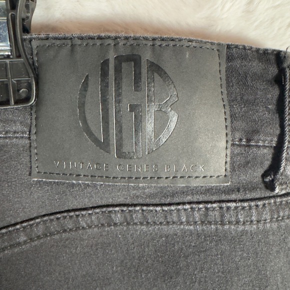 Vintage Genes Black Slim Fit Men's Denim Shorts Size 34 Black - Picture 1 of 8